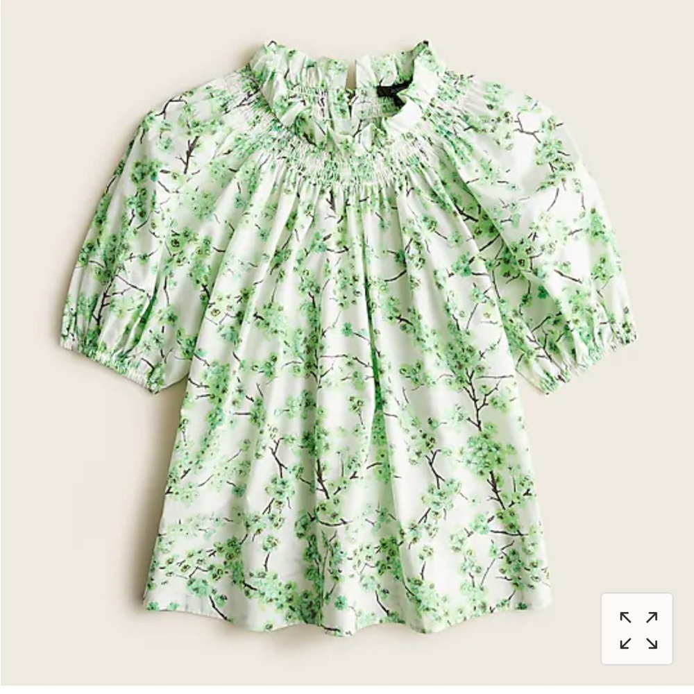 J Crew Top Puff Sleeved S